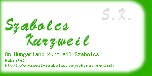 szabolcs kurzweil business card